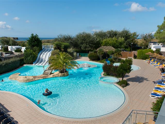 heated swimmingpool camping south brittany penestin - RESIDENCE LES ILES PENESTIN